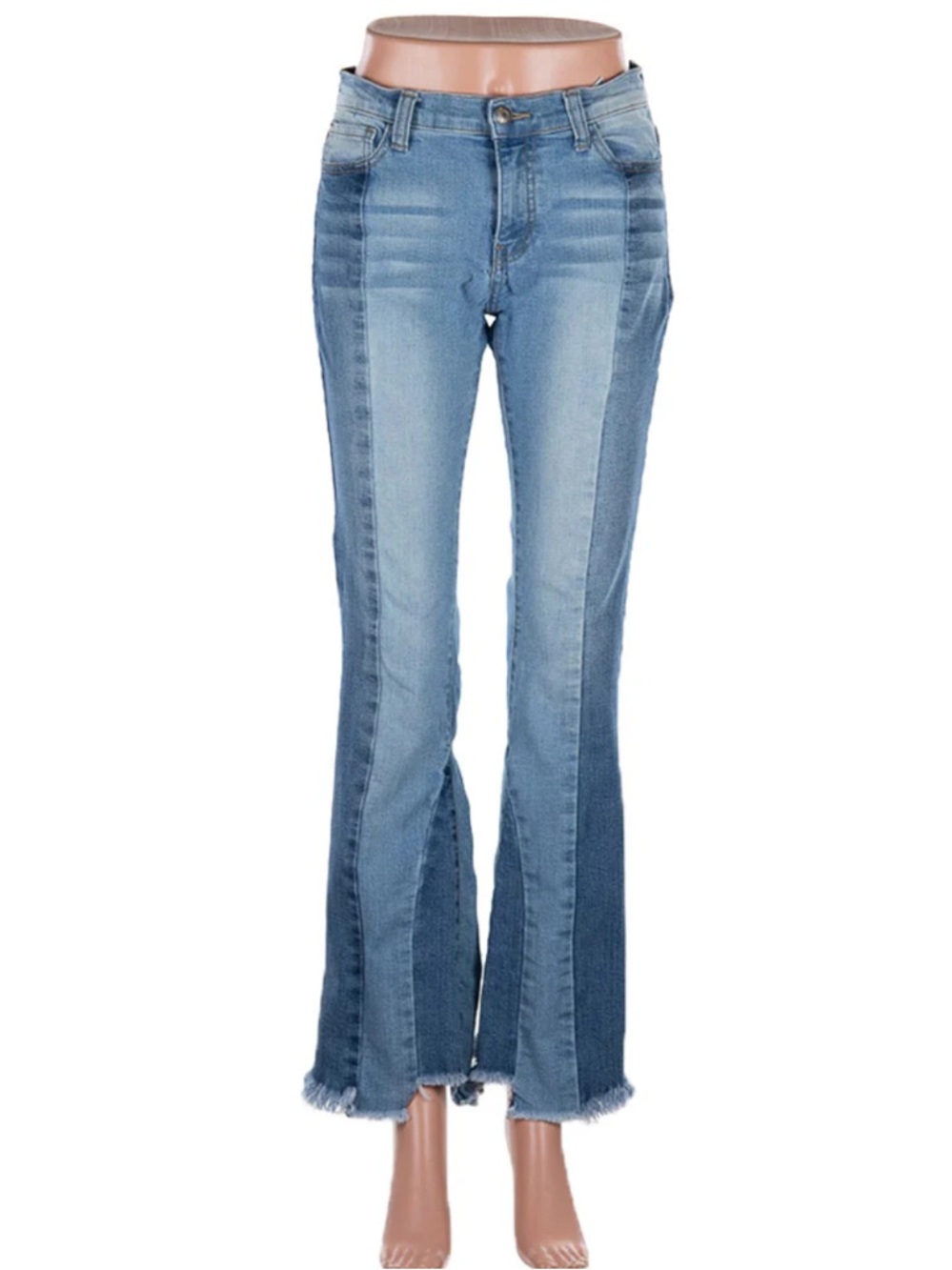 Litz boho flare jeans with Frayed Hem